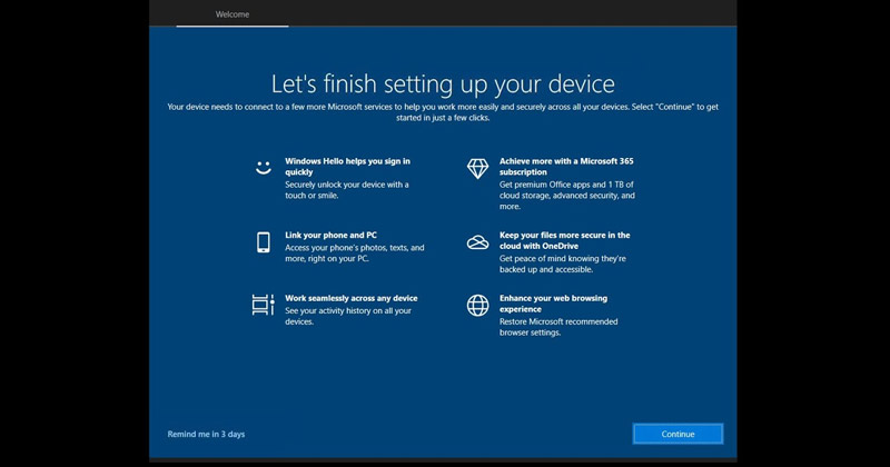 How to Disable ‘Let’s Finish Setting Up Your Device’ Screen in Windows